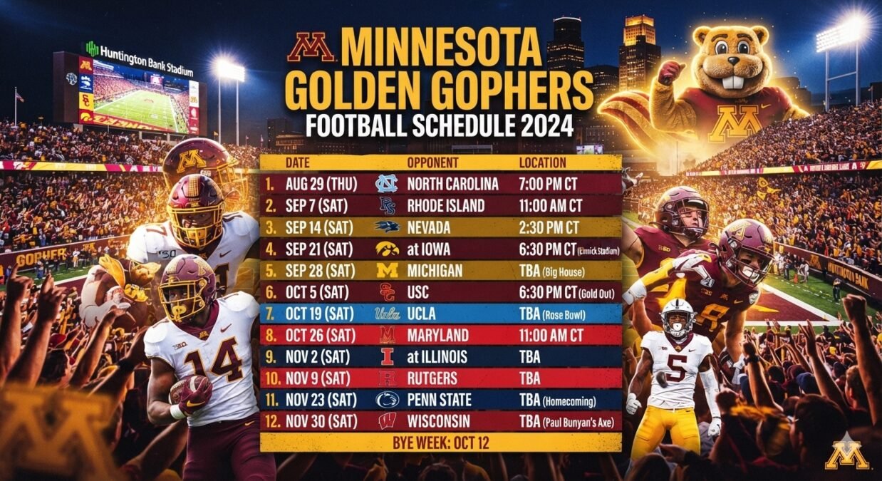 minnesota football schedule