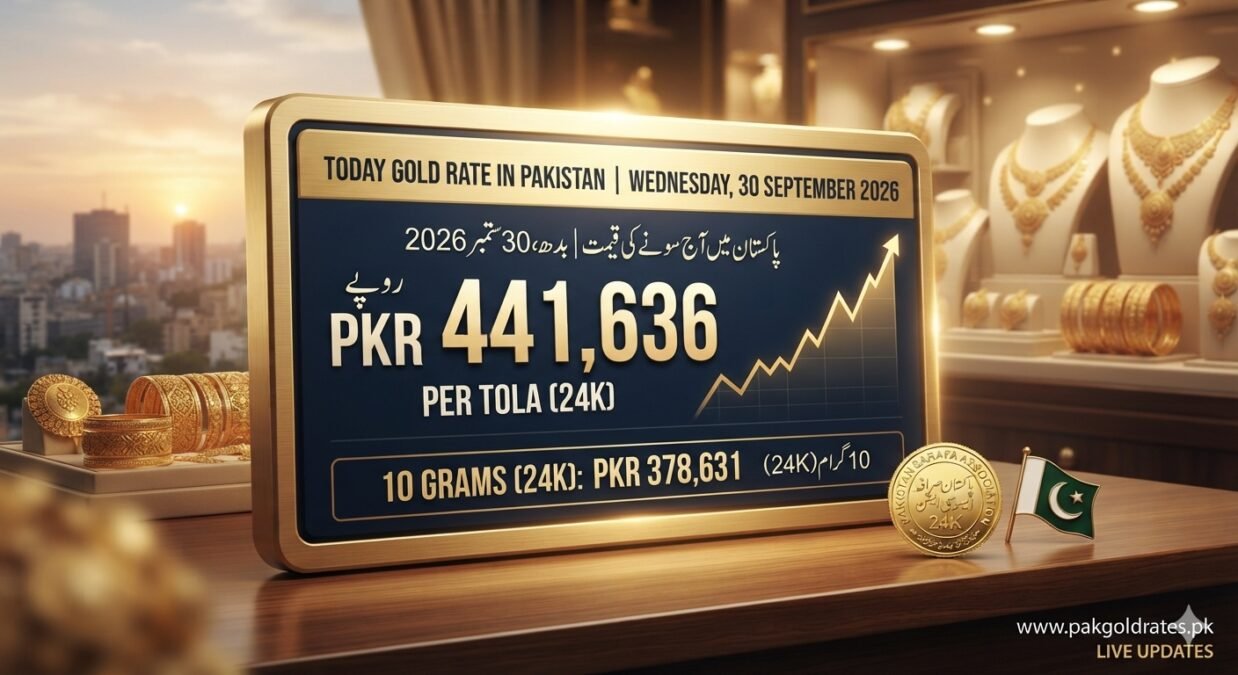 today gold rate in pakistan