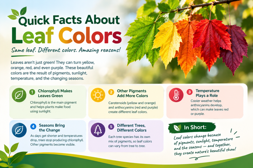 Why Do Leaves Change Color? Simple Facts Explained 5 quick facts about leaf colors